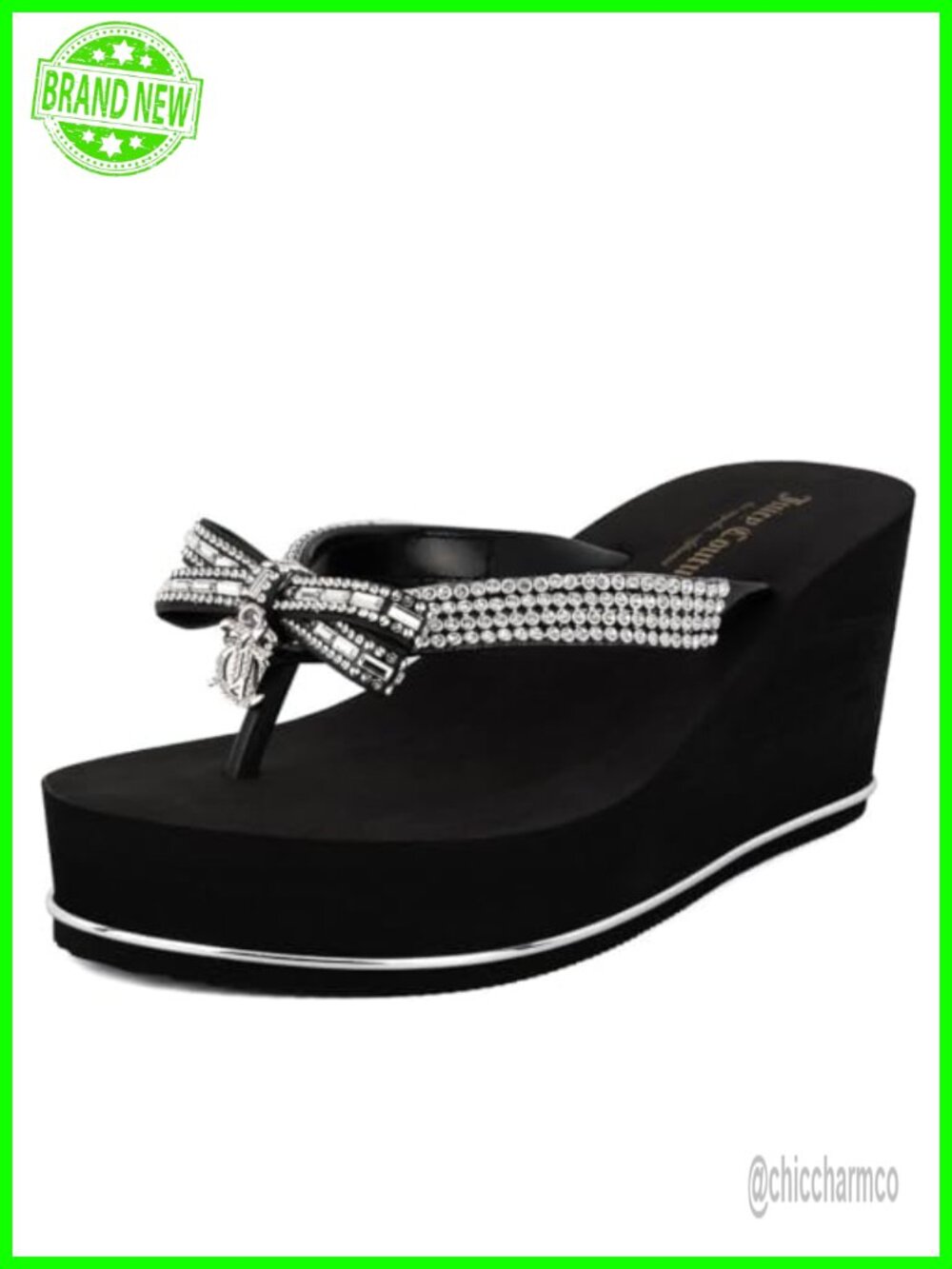 3 Inch Platform Wedge Heel Flip Flops, Thong Style Slide Sandals, EVA
